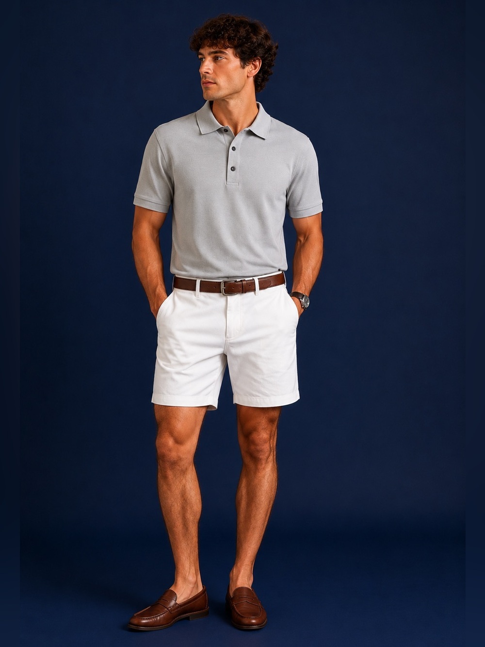 Men's moisture wicking golf Shirt - Gray